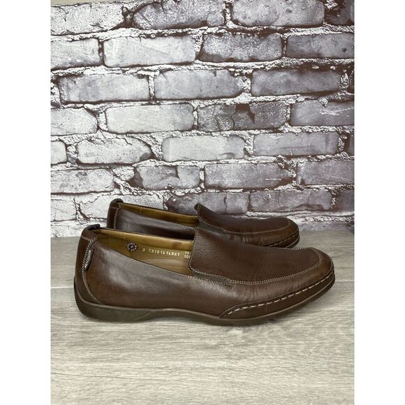 Mephisto Brown Leather Slip On Moc Cool Air Driving Loafers Men Sz 10.5M US/44EU - Picture 15 of 16